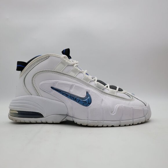 Nike Air Max Penny 1 Home Men's Size 7 White Blue Leather Athletic Sneakers - Picture 1 of 9
